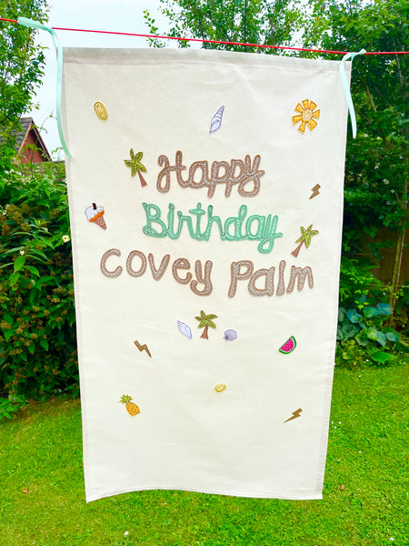 BOYS Personalised Happy Birthday Banner