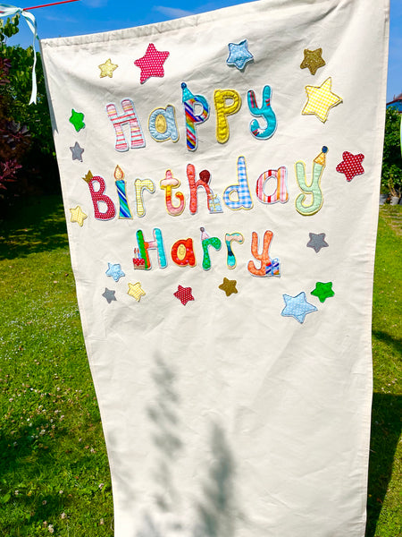 Personalised Handprint Birthday Banner