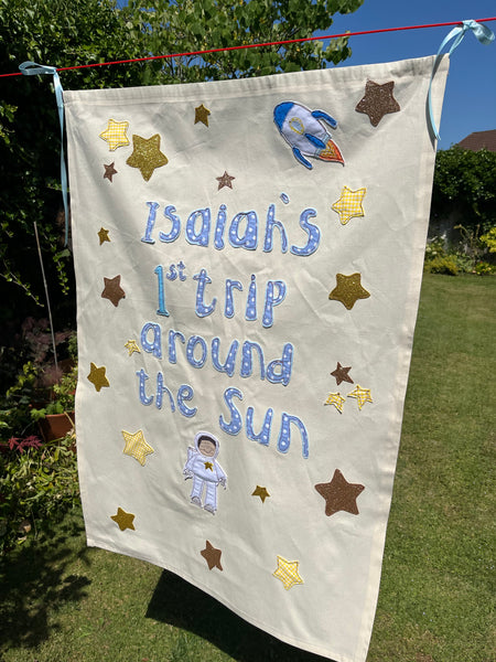 '1st Trip Around the Sun' Birthday Banner