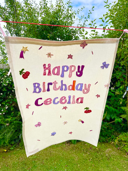 Personalised Happy Birthday Banner