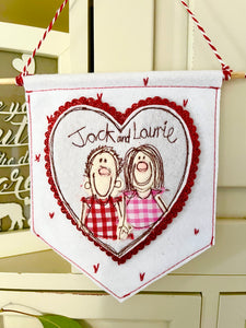 Love Heart Couple Banner