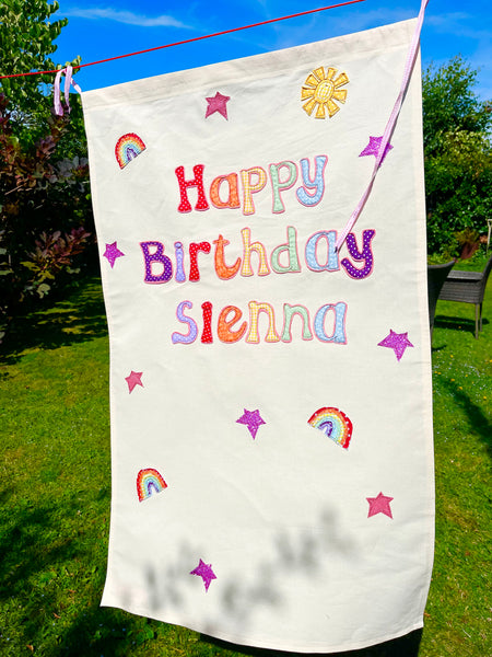 Personalised Happy Birthday Banner