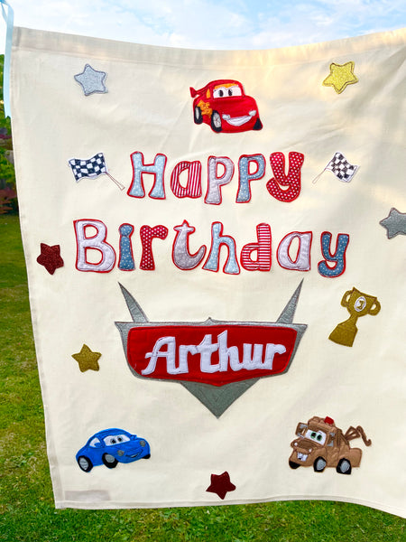BOYS Personalised Happy Birthday Banner