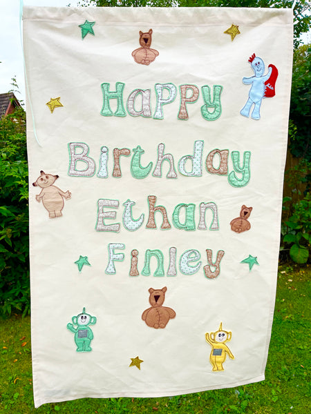BOYS Personalised Happy Birthday Banner