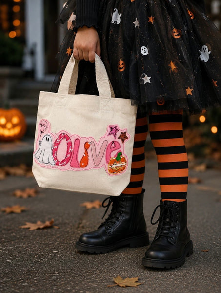 Boo Ghost and Pumpkin Trick or Treat Bag