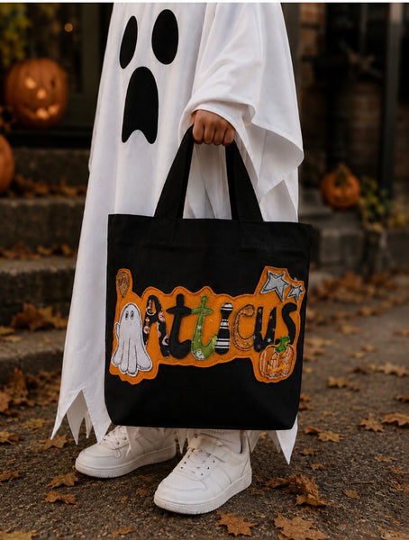 Boo Ghost and Pumpkin Trick or Treat Bag