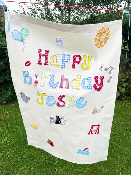 BOYS Personalised Happy Birthday Banner