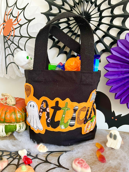 Boo Ghost and Pumpkin Trick or Treat Bag