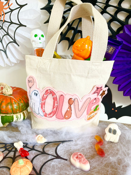 Boo Ghost and Pumpkin Trick or Treat Bag