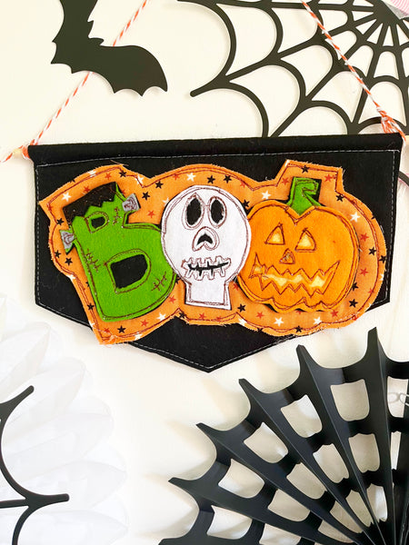 Boo ! Halloween Hanging Banner