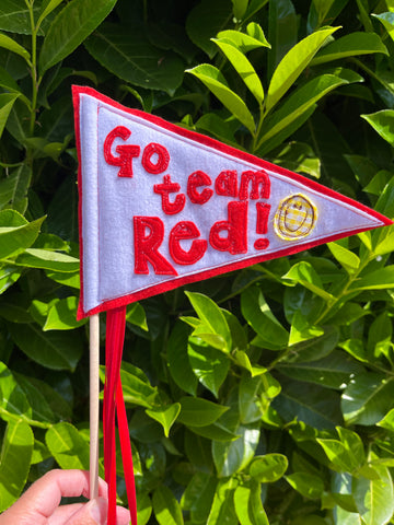 Red Go Team! Sports Day Flag