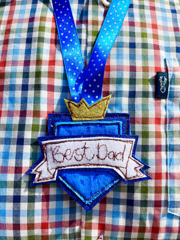 Blue Father's Day Medal