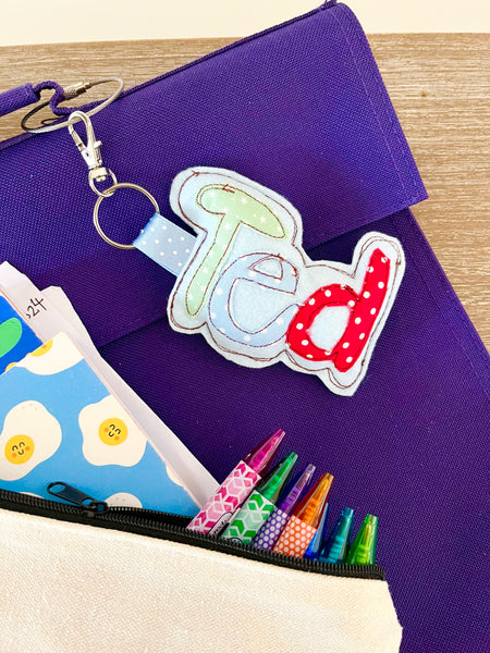 Name School Book Bag Tag