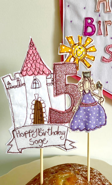 Princess and Castle Cake topper