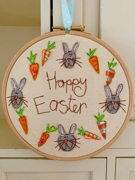 Happy Easter Embroidery Hoop