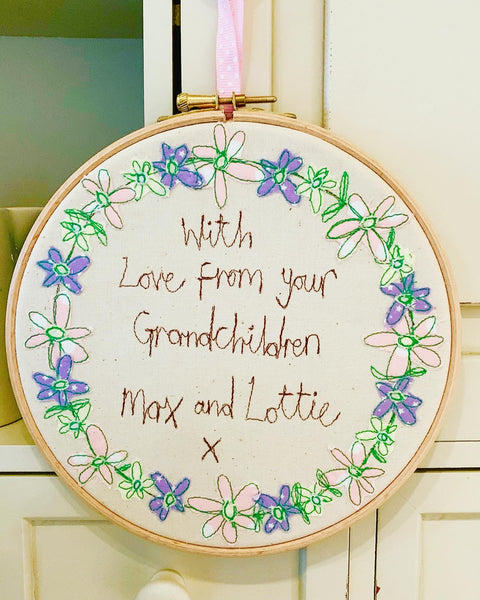 Mum Embroidery Hoop