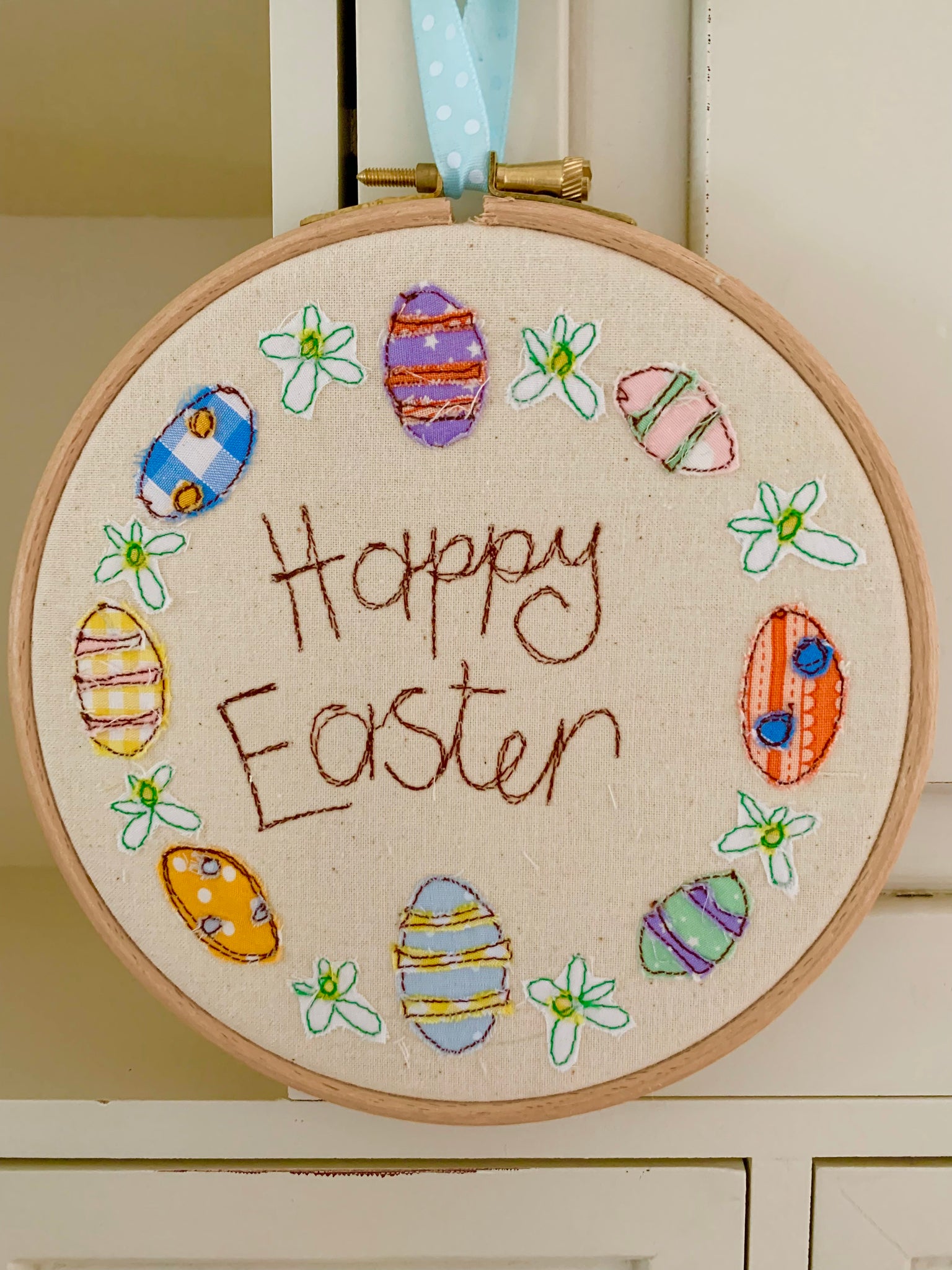 Happy Easter Embroidery Hoop