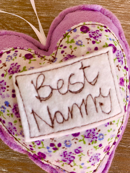 Lemon Mothersday padded heart