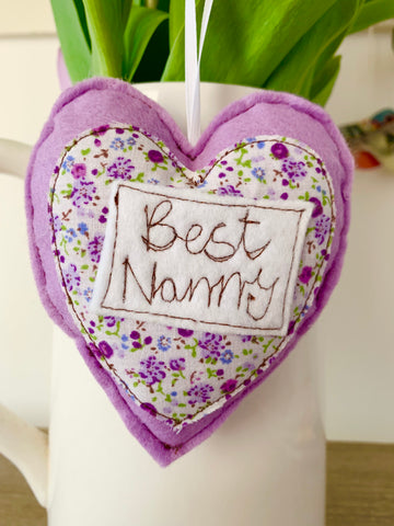Lilac Padded Mothersday Heart