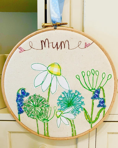 Mum Embroidery Hoop
