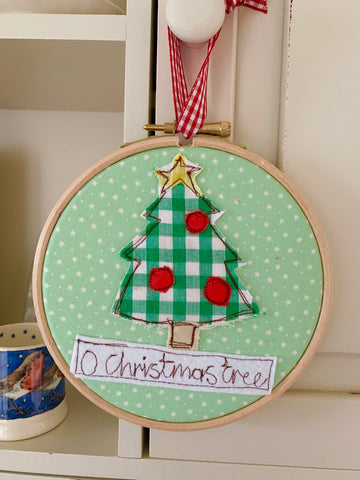 Christmas Tree Embroidery Hoop