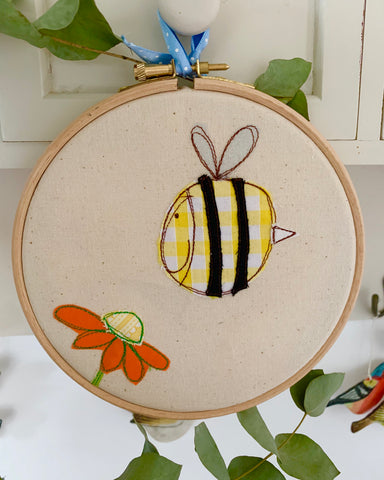 Bumblebee Embroidery Hoop
