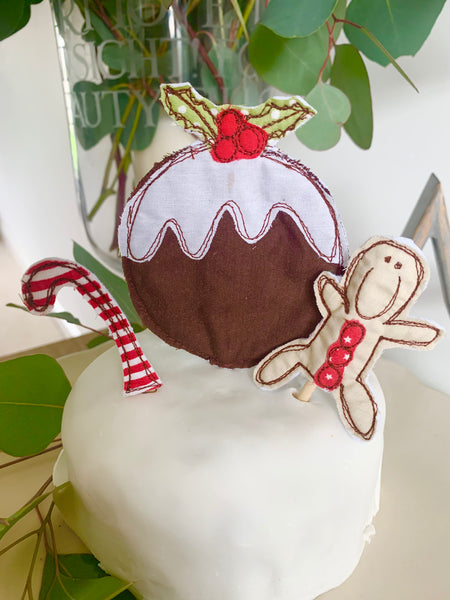 Christmas Pudding Cake Topper