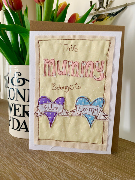 This Mum/Mummy Belongs to......... Greeting Card