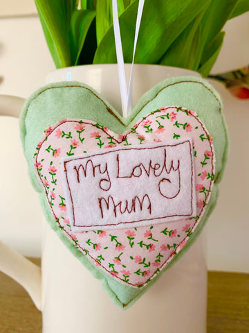 Mint Green Padded Mothersday heart