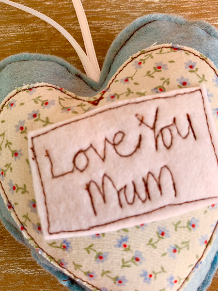 Mint Green Padded Mothersday heart