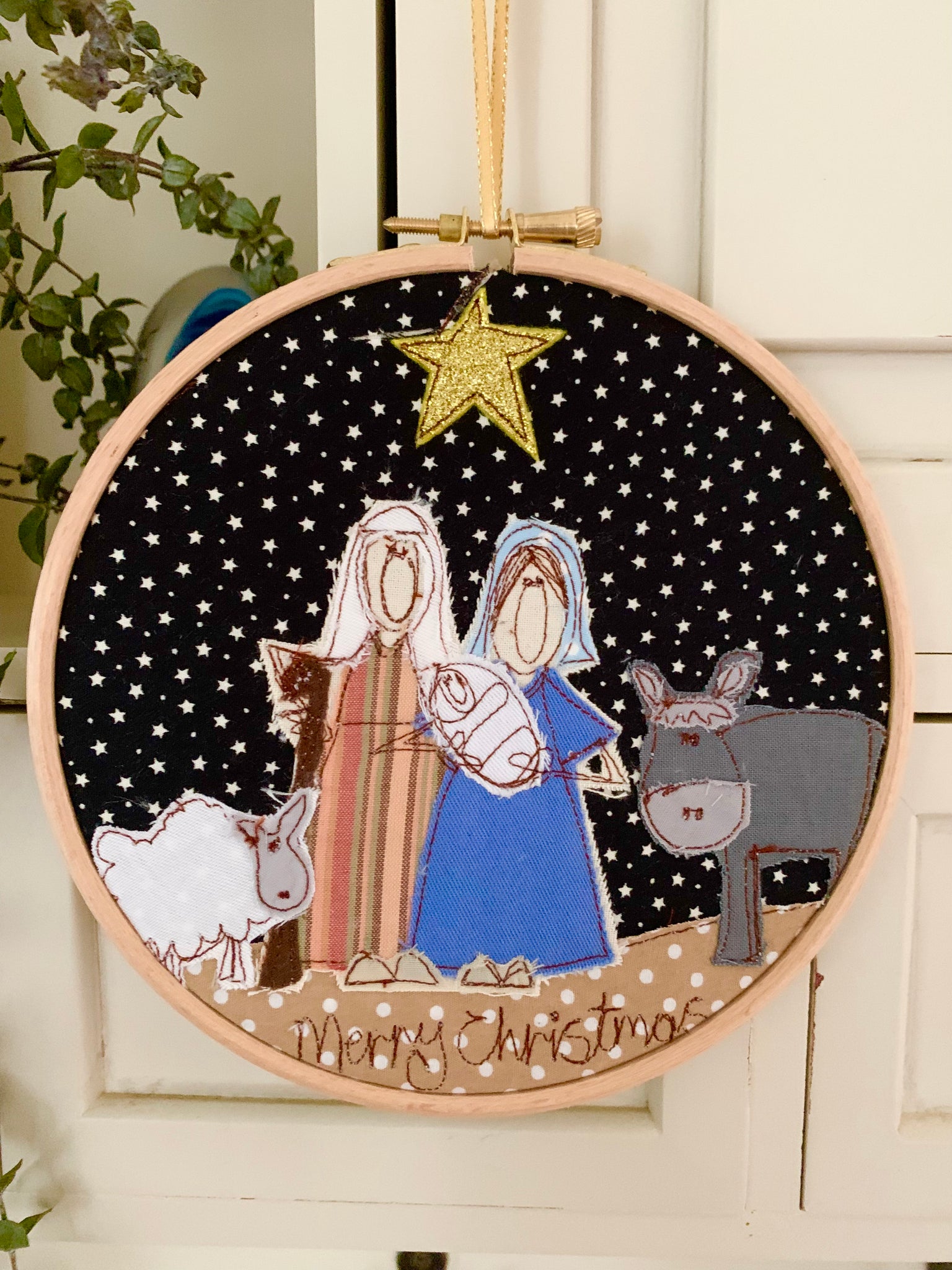 Nativity Embroidery Hoop