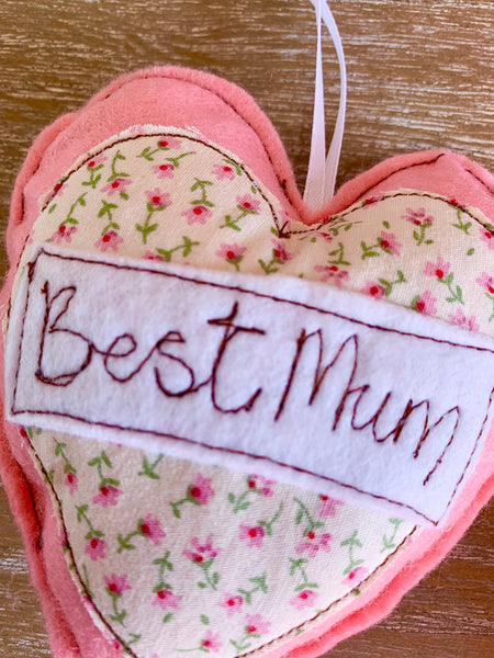 Lilac Padded Mothersday Heart