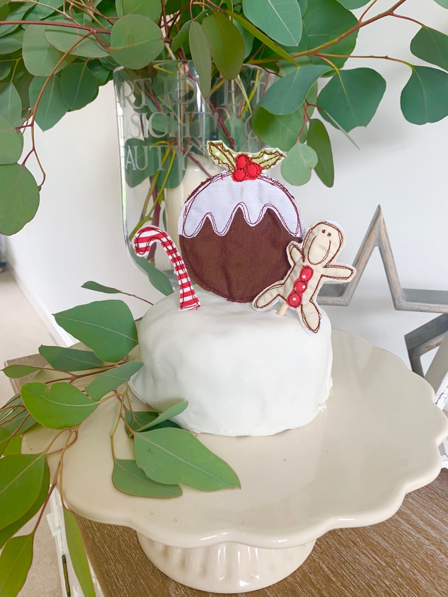 Christmas Pudding Cake Topper