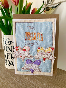 This Mum/Mummy Belongs to......... Greeting Card