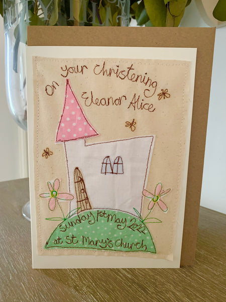 Bespoke Personalised Christening Card