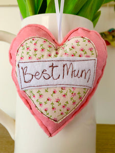 Pink padded Mothersday heart